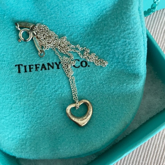 Tiffany Open Heart Pendant Necklace - Picture 2 of 3